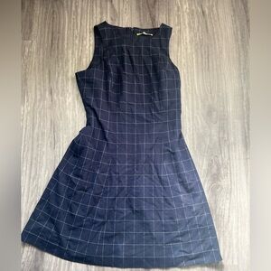 Women’s Gianni Bini blue an white windowpane dress